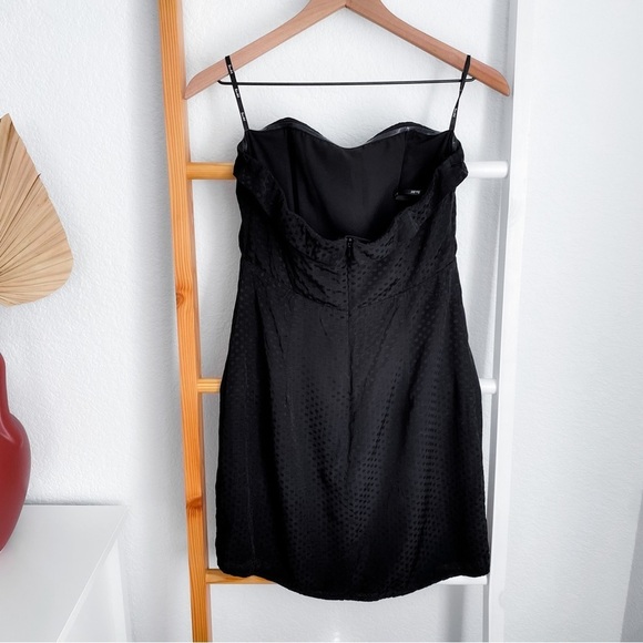 Bardot Strapless Iridescent Polka Dot Mini Length  Dress Corset Front US 6 - Picture 14 of 15